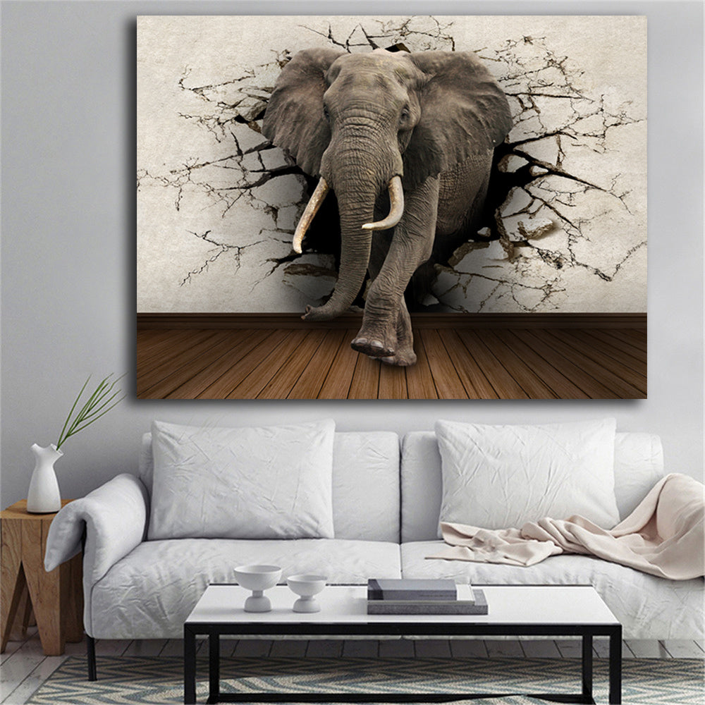 Creative Home Decor Elephant Canvas Painting