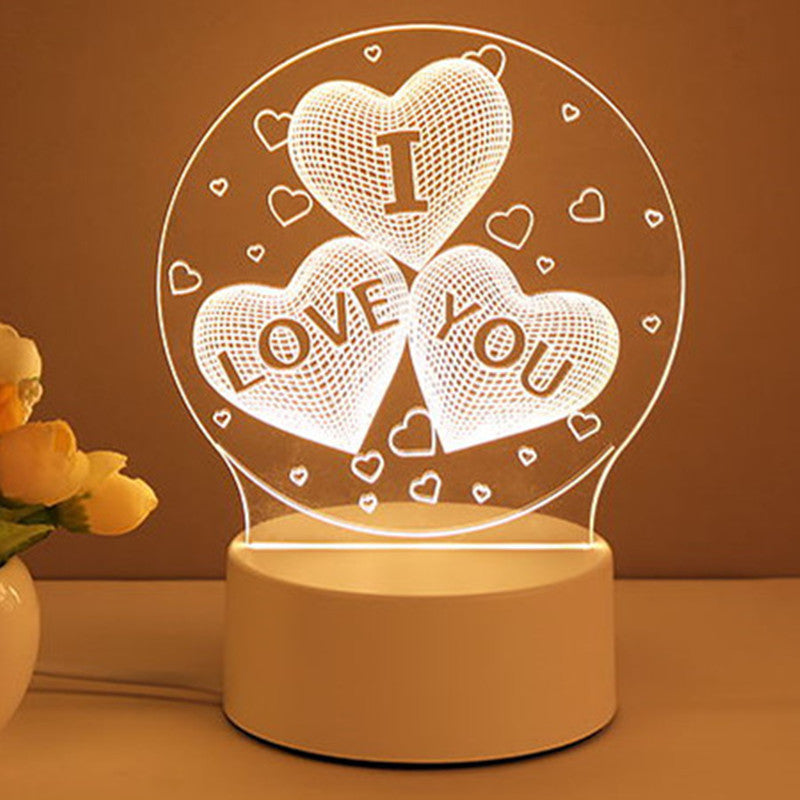 3D Lamp Acrylic USB LED Night Light Neon Sign