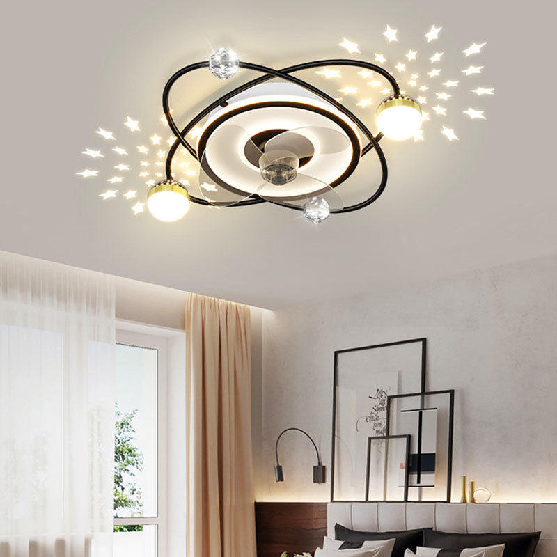 Nordic decor led lights for room Ceiling fan light lamp