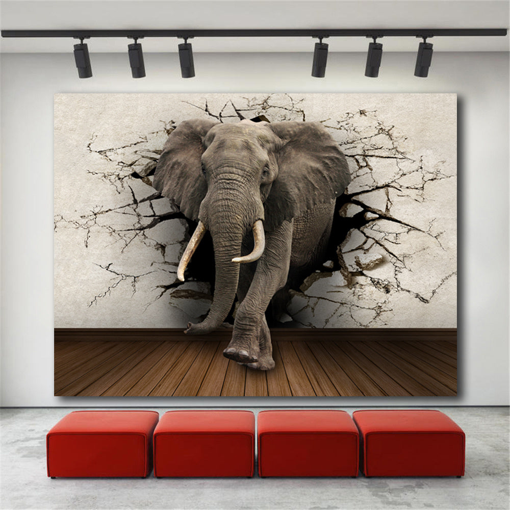 Creative Home Decor Elephant Canvas Painting